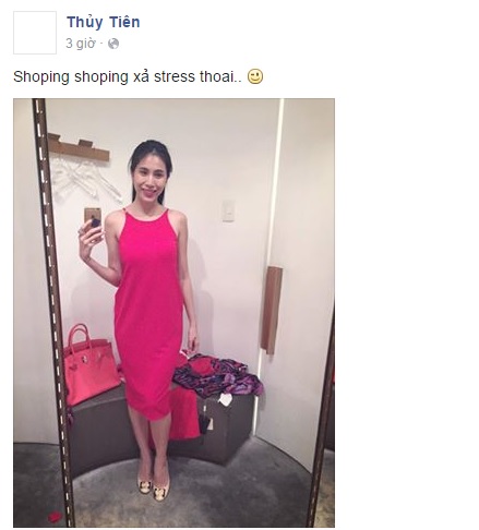Thủy Tiên xách túi trăm triệu đi mua sắm để xả stress