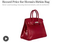Hình ảnh túi Hermès Birkin bán lại đắt nhất thế giới